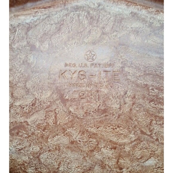 Vtg KYS-ITE Military Melmac Melamine Divided Plates #231 Brown 11" USA Lot Of 7 - Picture 5 of 5